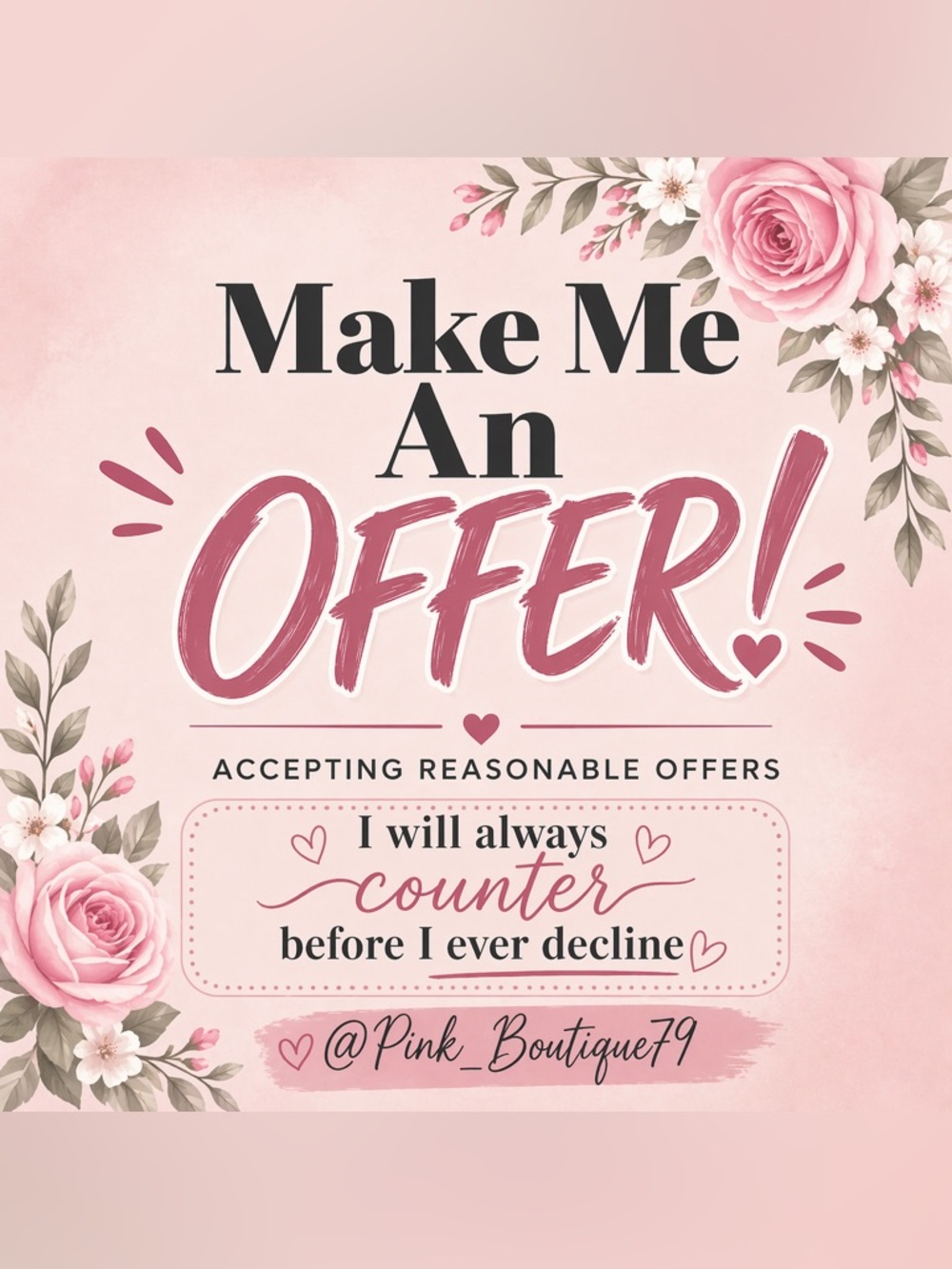 Accepting reasonable offers!